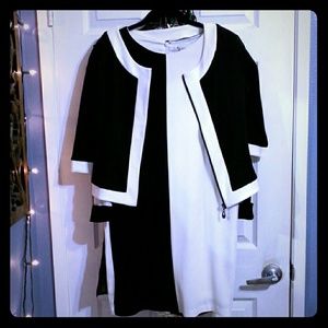 Black & white dress with jacket