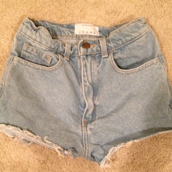 American Apparel Jean Hight Waisted Shorts