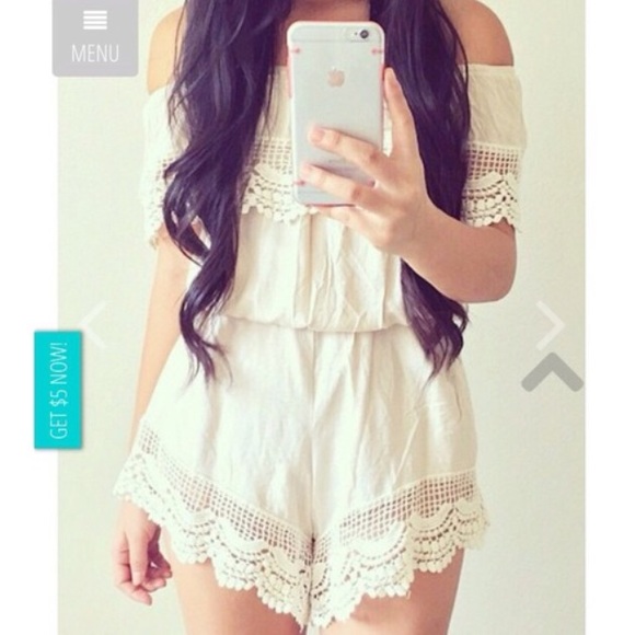 Off shoulder romper