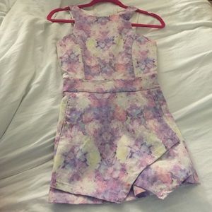 Light lavender floral romper