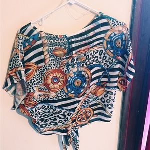 Sailor front tie shirt