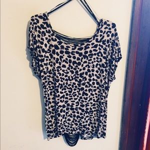 Cheetah shirt with string back
