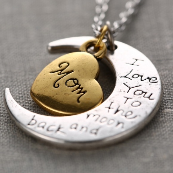 ❤️MOM *I LOVE U to the MOON and BACK* NECKLACE - Picture 3 of 3