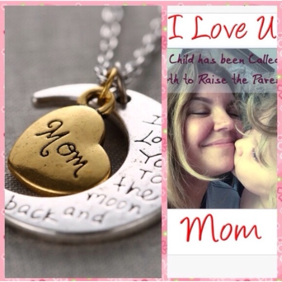 ❤️MOM *I LOVE U to the MOON and BACK* NECKLACE - Picture 1 of 3