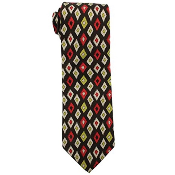 NWT$39 VERA BRADLEY Silk Neck Tie PUCCINI DIAMOND Rare & Retired + Gift Box - Picture 4 of 5