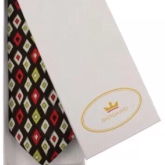 NWT$39 VERA BRADLEY Silk Neck Tie PUCCINI DIAMOND Rare & Retired + Gift Box - Picture 5 of 5