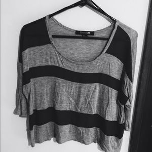 Striped mesh shirt