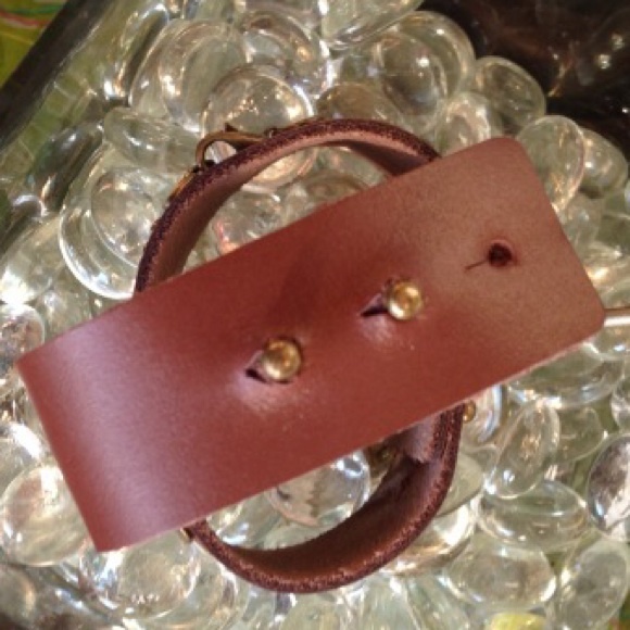 🙏🏻FAITH🙏🏻 Brown  Leather Cuff 🙏🏻Brand 🆕 - Picture 3 of 4