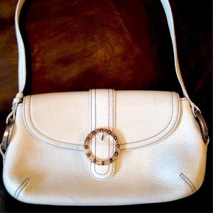 Beautiful Brighton white leather shoulder bag