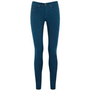 Dark turquoise skinny jeans