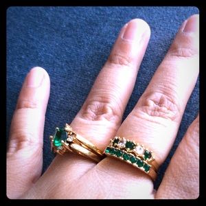 18kt gold plated ring bundle *free gift w purch*