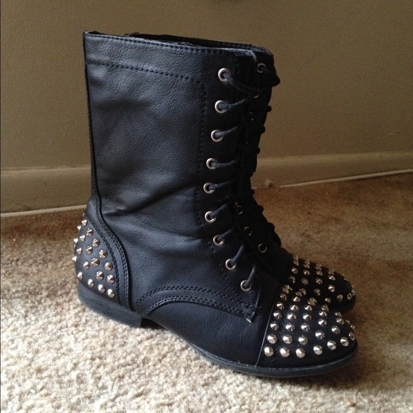 Black Studded Combat boots