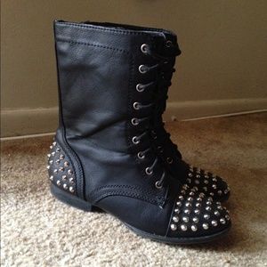 Black Studded Combat boots