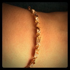 "love" gold plated bracelet + free gift w purch*