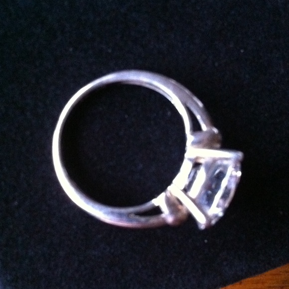 Jewelry Sterling Large Round Cz Ring Marked Ster Poshmark