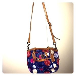 Red & Blue Coach Handbag