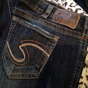 Dark wash bootcut silver jeans