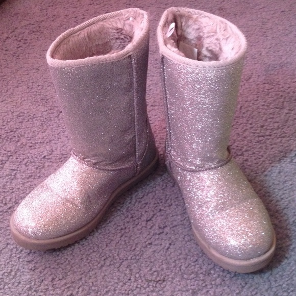 Girls glitter silver boots - Picture 1 of 4