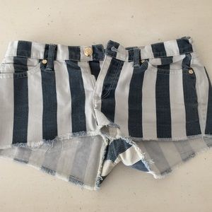 Juicy Couture Striped Denim Shorts