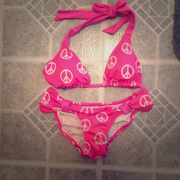 Neon pink VS bathing suit xs