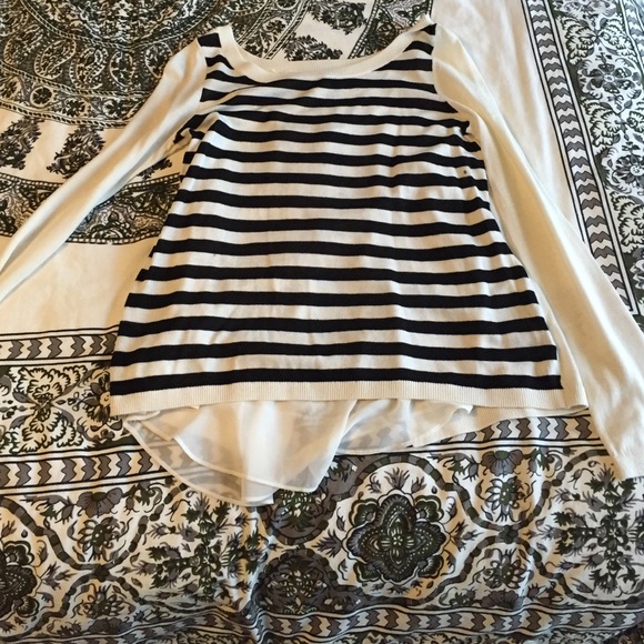 White and black top