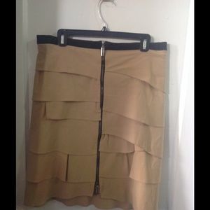 Ruffle skirt w full front zipper