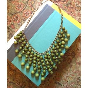 Green & Gold Bib Necklace