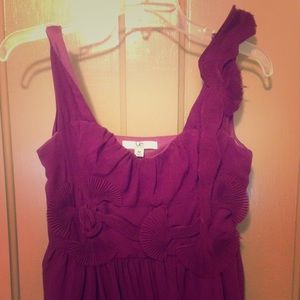 Magenta Dress with fabric detailing