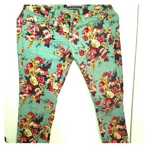 Flower designed pants