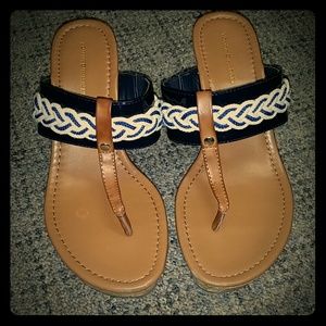 Tommy Hilfiger cork wedge thong sandal