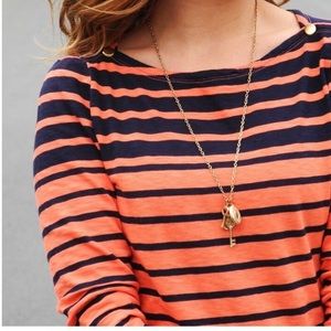 J Crew Striped painter tee