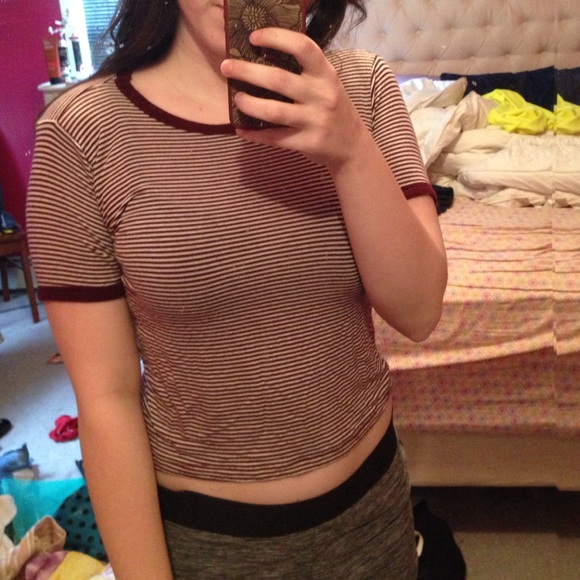 TRADED!!! Red and white striped top - Picture 3 of 3