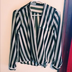 Black and white striped shirt