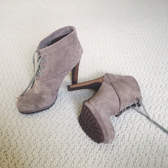 BCBGeneration Boots - [tan/grey suede booties]