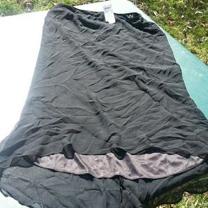 Black shirt with sheer top layer