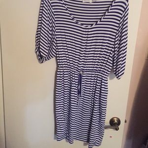 Blue and white Calvin Klein baby doll dress