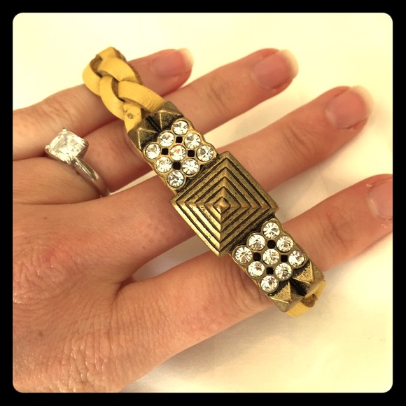 Lia Sophia yellow and gold bracelet