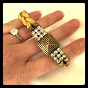 Lia Sophia yellow and gold bracelet