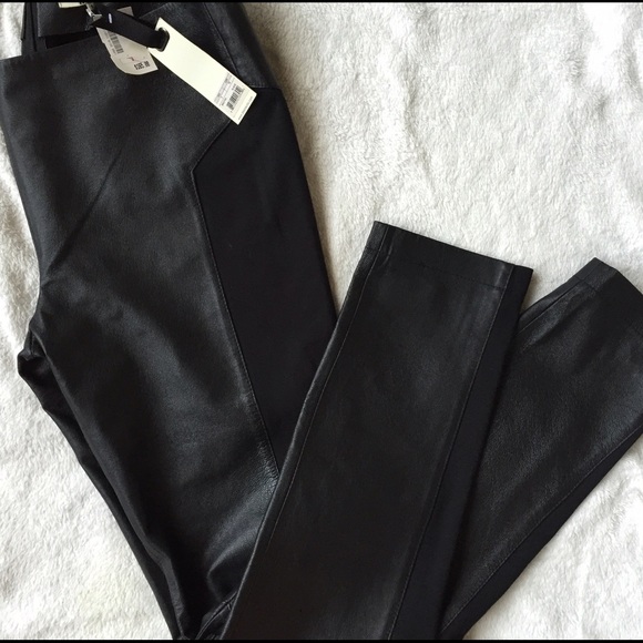 BB DAKODA 100% Leather skinny pants