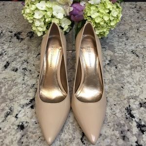 BCBG Nude Patent Heels