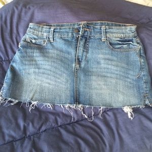 Mini denim skirt