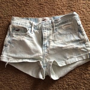 Hollister faded denim shorts