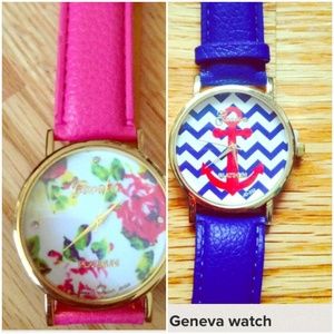 Bundle Geneva watch!! Pink and blue!!