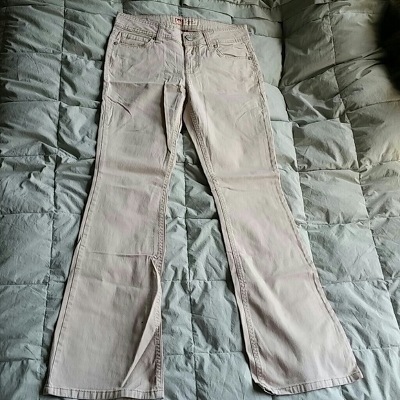 Khaki boot cup jeans