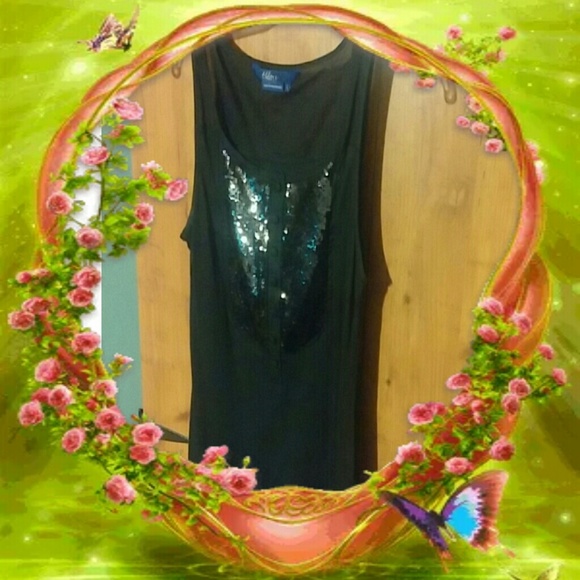 🌹$6 🌹SEXY BLACK 🌹SEQUENCED  TANK TOP.