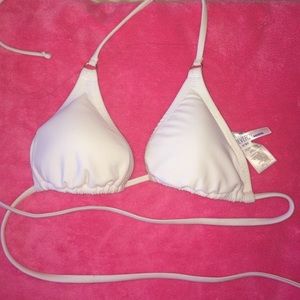 white triangle bikini top 👙