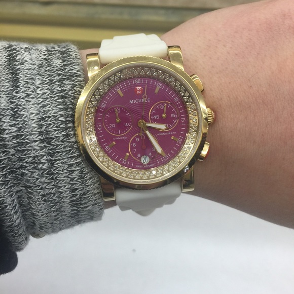 Michele Purple Face Watch