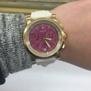 Michele Purple Face Watch