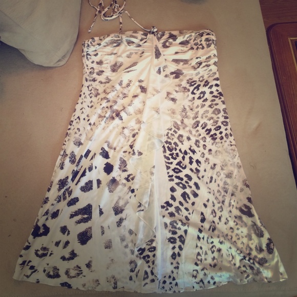 Leopard halter dress