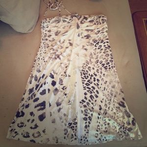 Leopard halter dress